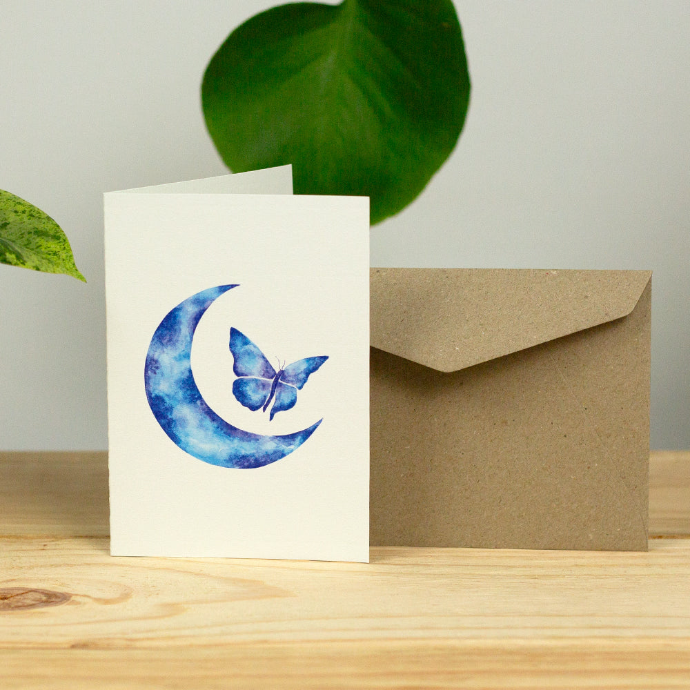 Butterfly Moon Greeting Card