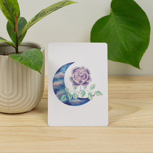 Moon Rose Postcard