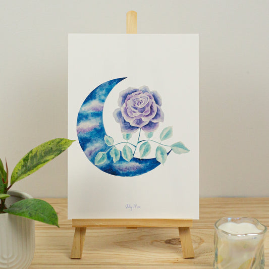 Moon Rose Art Print