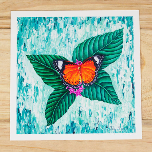 Orange Lacewing Art Print
