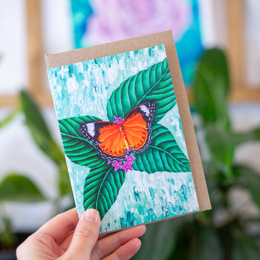 Orange Lacewing Greeting Card